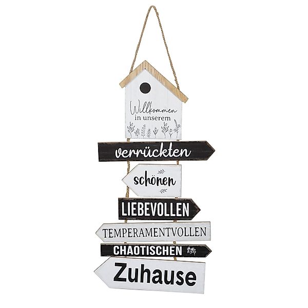 Spetebo Dekoobjekt Holz Wandschild Willkommen in günstig online kaufen