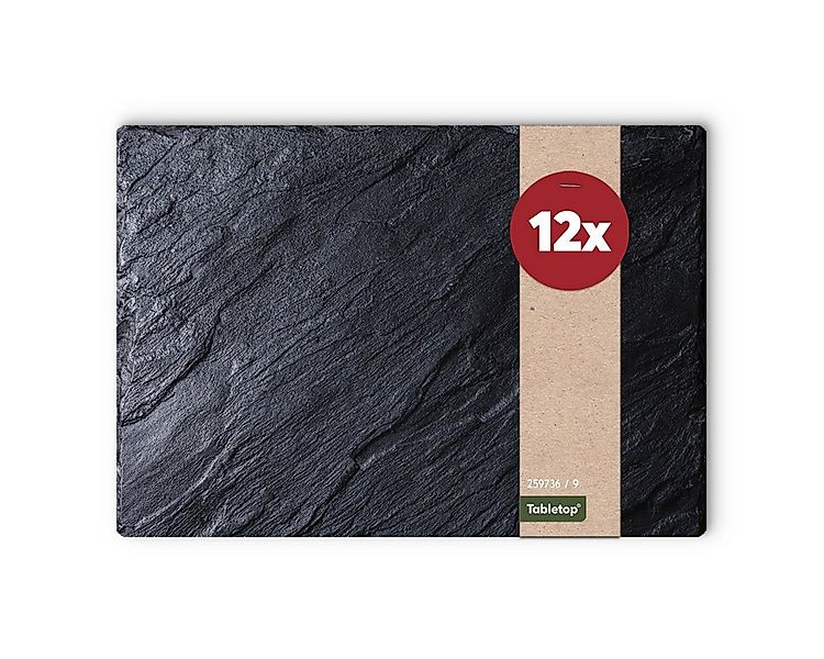 matches21 HOME & HOBBY Platzset Abwaschbare Tischsets 12er Set Schiefer-Opt günstig online kaufen