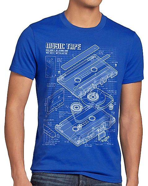 Print-Shirt Herren T-Shirt TAPE Kassette disko günstig online kaufen
