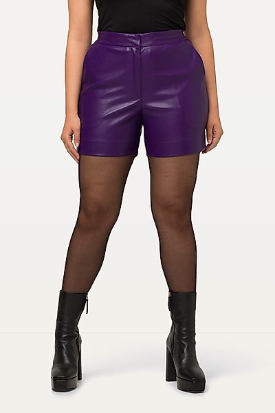 Ulla Popken Jeansshorts Shorts Lederoptik weites günstig online kaufen