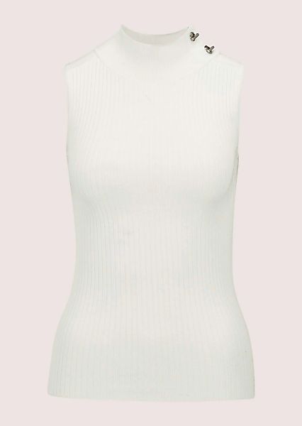 MADELEINE Longpullover "Stricktop Elegantes Rippstricktop ohne Ärmel" günstig online kaufen