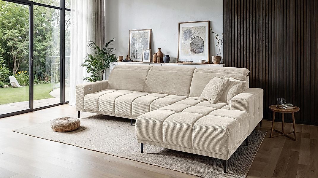 Massivart® Ecksofa Cord 286 cm / günstig online kaufen
