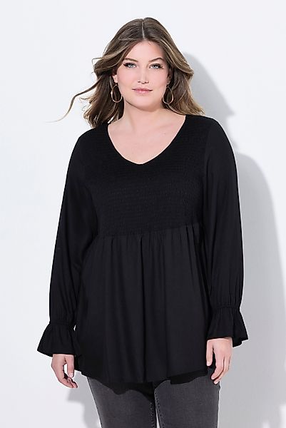MIAMODA Spitzenbluse Bluse A-Linie elastisch gesmokte günstig online kaufen