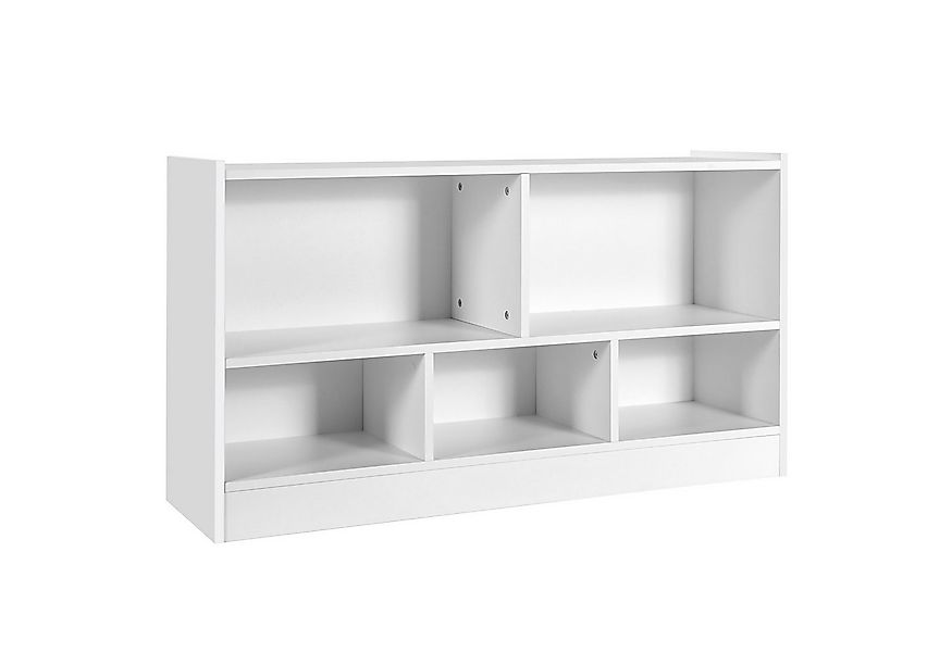COSTWAY Bücherregal, Spielzeugschrank, 2 große Fächer & 3 kleine Fächer günstig online kaufen
