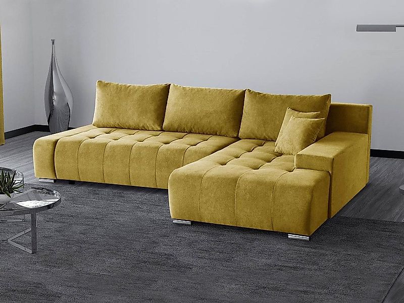 Beautysofa Ecksofa DRACO mit Schlaffunktion und günstig online kaufen