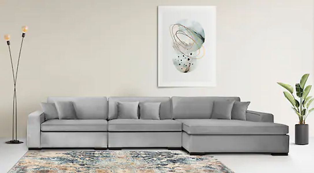 Home affaire Ottomane »Skara L-Form«, Lounge-Sofa mit Federkernpolsterung, günstig online kaufen