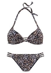 LASCANA Triangel-Bikini mit Leo-Print und Push-Up-Effekt günstig online kaufen
