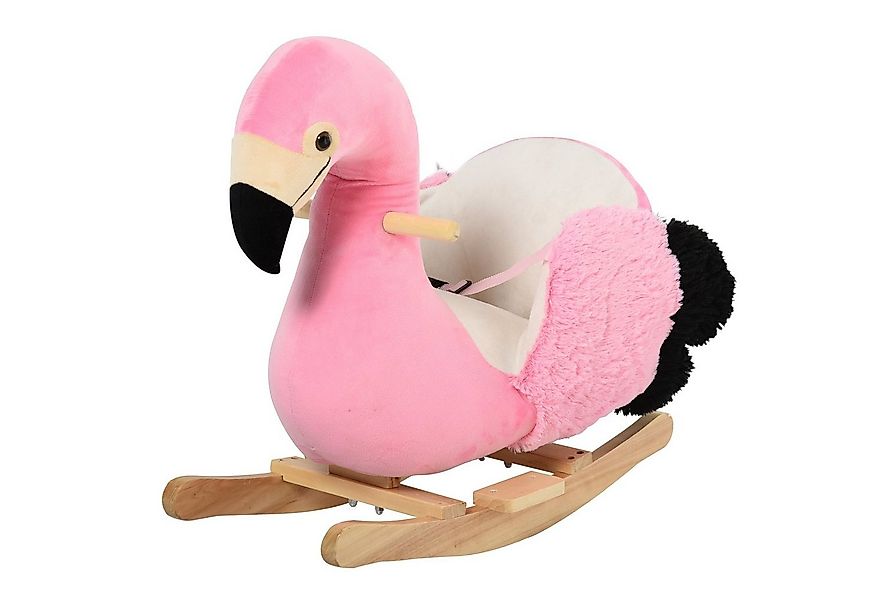 HOMCOM Schaukeltier Schaukelpferd Kinder Schaukel Rosa, (1 tlg), 60L x 33B günstig online kaufen