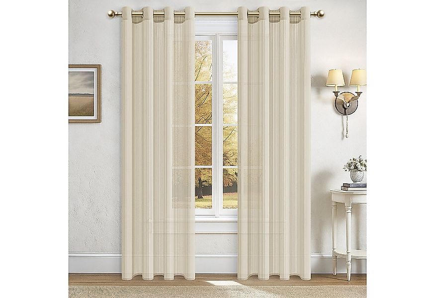 Topfinel Gardine mit ösen gardinen wohnzimmer modern transparent weiß oder günstig online kaufen