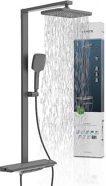 Schütte Duschsystem HAWAII Überkopfbrause-Set, Höhe 115 cm, 3 Strahlart(en) günstig online kaufen