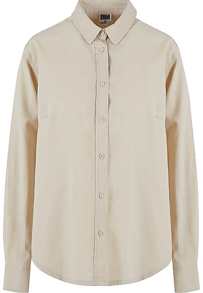 URBAN CLASSICS Langarmhemd "Urban Classics Damen Ladies Linen Mixed Oversiz günstig online kaufen