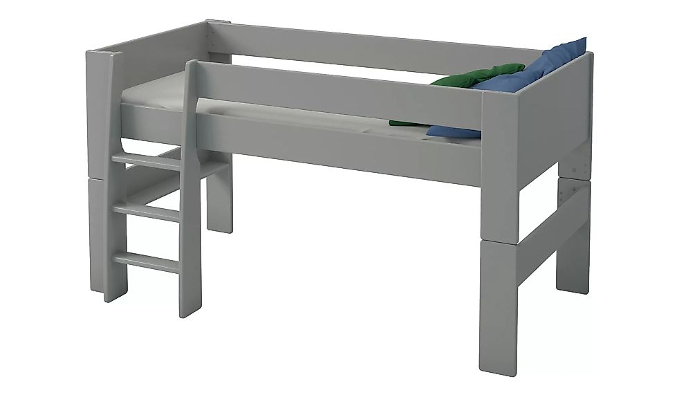 Halbhohes Bett - grau - 206 cm - 113,1 cm - 114 cm - Kindermöbel > Kinderbe günstig online kaufen