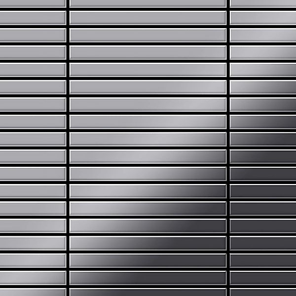 ALLOY Mosaik Fliese Massiv Metall Edelstahl Marine Hochglanz Grau 1,6mm Lin günstig online kaufen