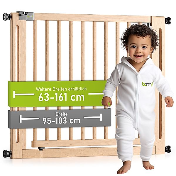 BOMI Türschutzgitter Treppenschutzgitter ohne Bohren, Babygitter aus Holz, günstig online kaufen