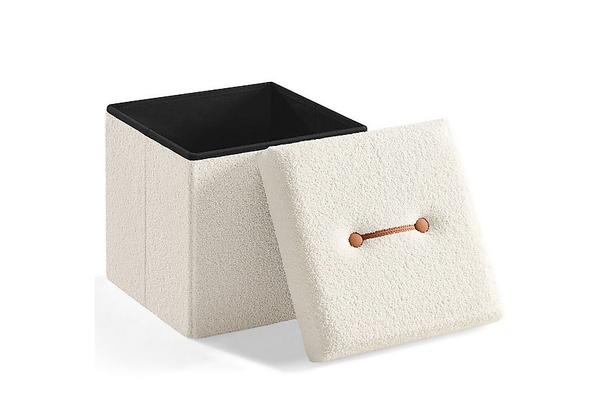 SONGMICS Sitzhocker, mit Stauraum, faltbarer Sitzhocker, 38 x 38 x 38 cm Au günstig online kaufen