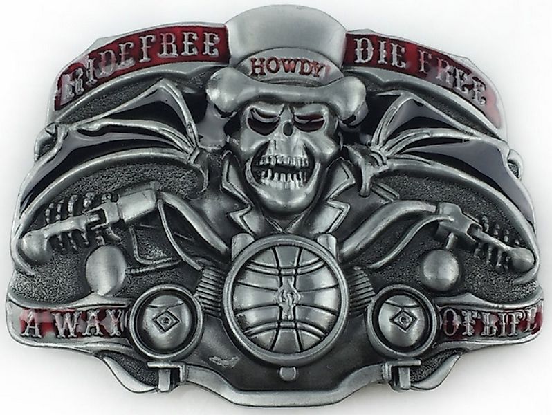 Ware aus aller Welt Gürtelschnalle Skull Totenkopf Motorrad Biker Gürtelsch günstig online kaufen