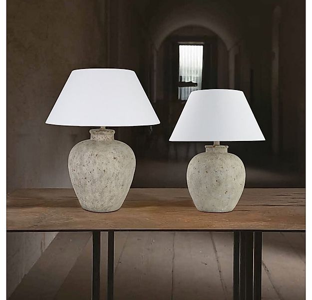 HOME DELUXE Tischleuchte LENE in Steinoptik - Größenauswahl Ø 42/50, ohne L günstig online kaufen