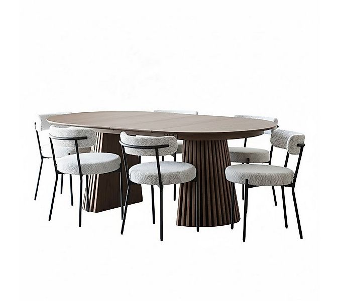 ebuy24 Essgruppe Tokyo Essgruppe Esstisch inkl. 2 Einlegeplatten Ø1, (7-tlg günstig online kaufen