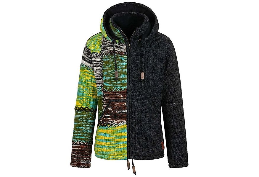 KUNST UND MAGIE Strickjacke Unisex Strickjacke Wolle Winterjacke Wolljacke günstig online kaufen