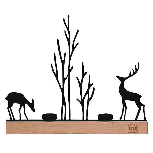 UNUS HOME Dekofigur Silhouette Hirsch Kerzenhalter günstig online kaufen