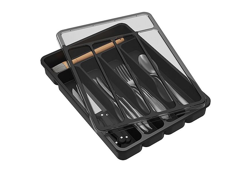 Lifewit Besteckeinsatz Besteckkasten für Schubladen mit Deckel günstig online kaufen
