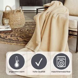 IBENA Wohndecke "Luxus" verschiedene Größen, unifarbenes Design, Kuscheldec günstig online kaufen