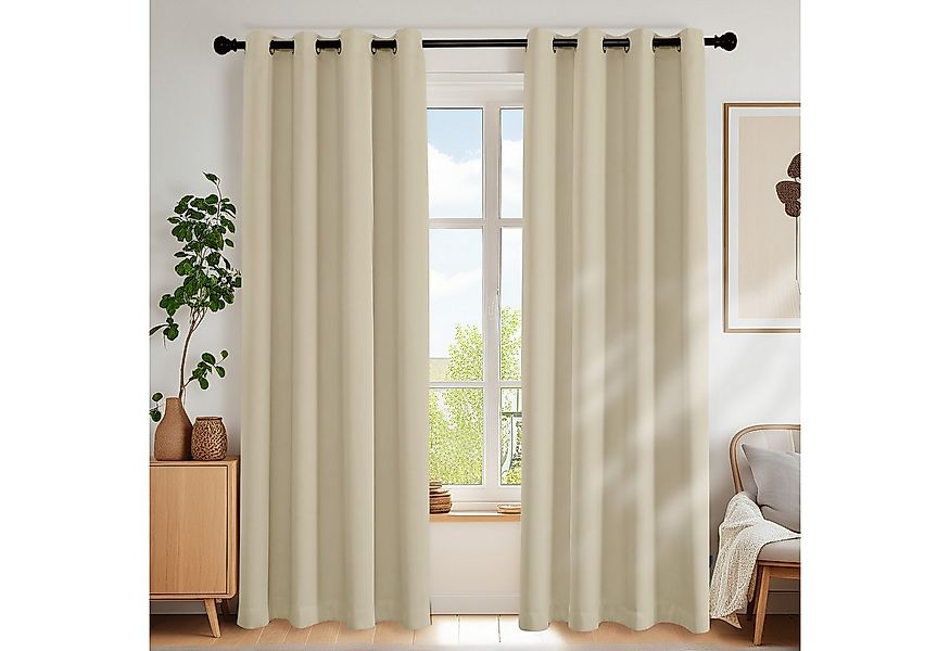 Simloveve Verdunkelungsvorhang 2er-Set Gardinen Blickdichte Thermo Vorhang günstig online kaufen