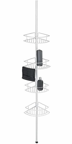 WENKO Teleskopregal "Modell Dolcedo" mit 4 Ablagen für Dusche und Bad ohne günstig online kaufen