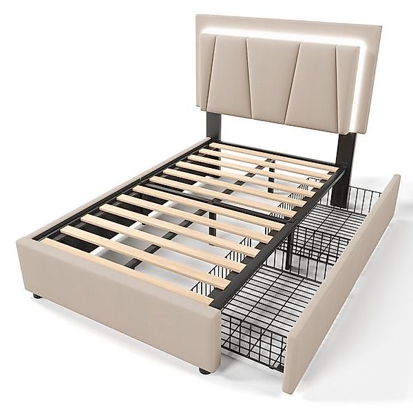Gotagee Polsterbett Einzelbett Jugendbett 90x200cm Multifunktion Bettgestel günstig online kaufen