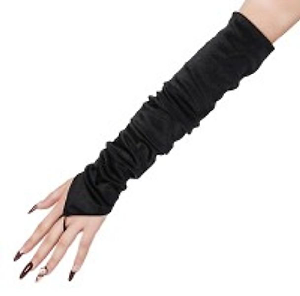 Lange Fäustlinge Shiny Gloves Schwarz günstig online kaufen