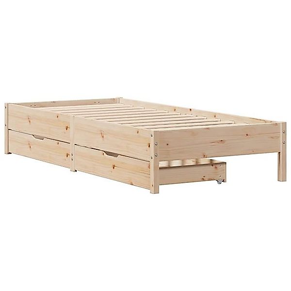 vidaXL Bett Massivholzbett ohne Matratze 100x200 cm Kiefernholz günstig online kaufen