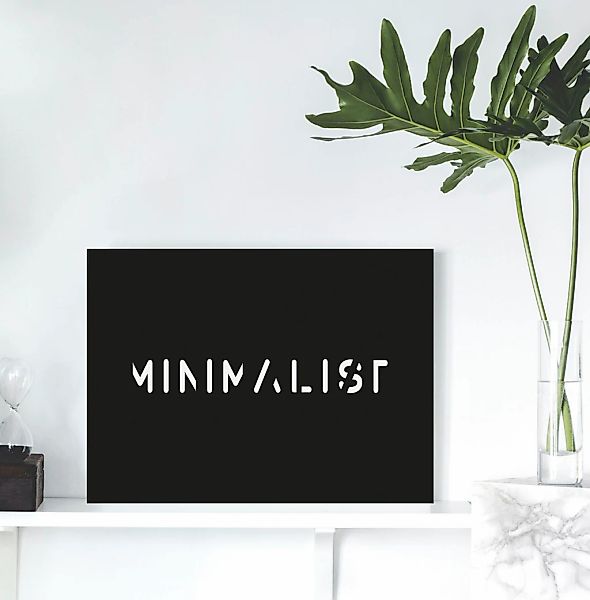 queence Acrylglasbild »MINIMALIST«, Schwarz-Weiß-Sprüche-Sprüche & Texte-Sc günstig online kaufen