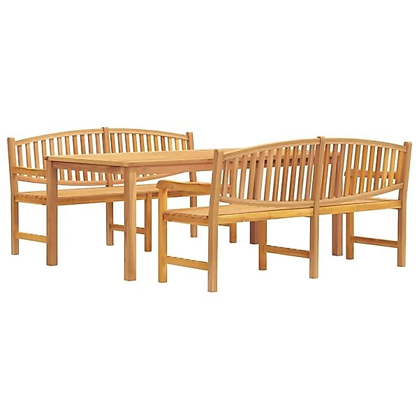 vidaXL 3-tlg Garten-Essgruppe Massivholz Teak Modell 31 günstig online kaufen