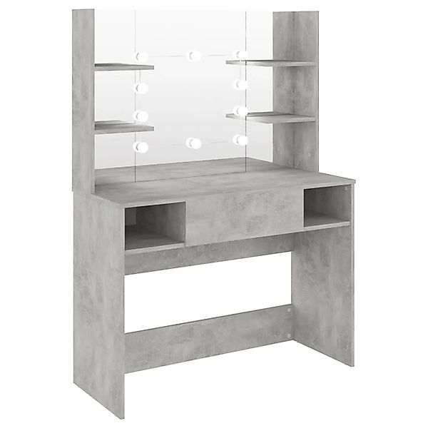 vidaXL Schminktisch mit LED-Beleuchtung 100x40x135 cm MDF Betongrau günstig online kaufen