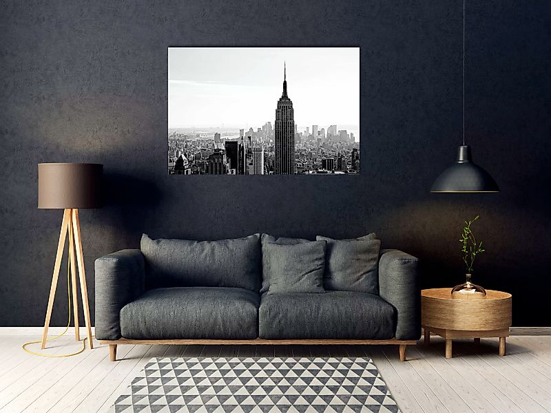 queence Acrylglasbild "Elgin", Stadt-Foto-Schwarz-Weiß-Amerika-Bilder von A günstig online kaufen