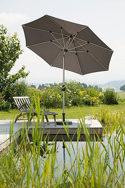 Schneider Marktschirm Venedig Ø 270 cm Anthrazit mit Kurbelmechanik günstig online kaufen