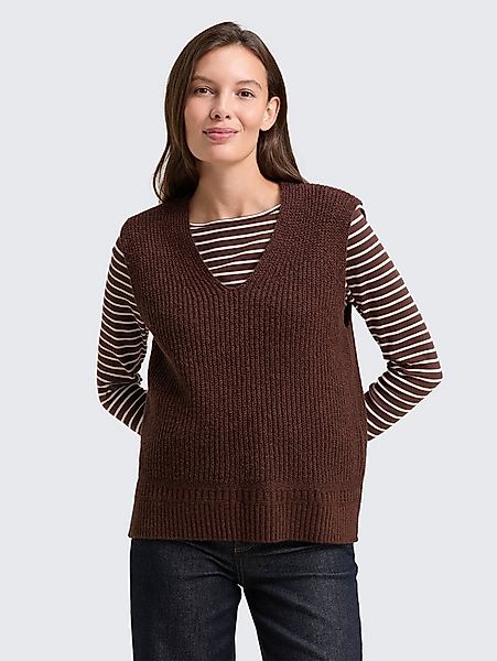 TOM TAILOR Strickpullover Pullover & Strickjacken Pullunder mit V-Ausschnit günstig online kaufen