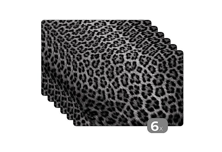 MuchoWow Platzset Pantherdruck - schwarz und weiß, (6-St), Platzsets, Tisch günstig online kaufen