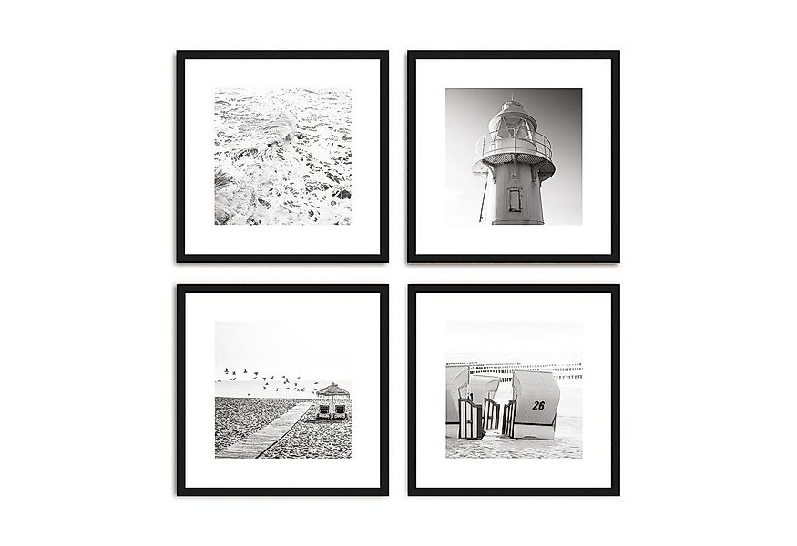 artissimo Bild mit Rahmen Design-Poster-Set mit Rahmen 4x30x30cm Bilder-Set günstig online kaufen