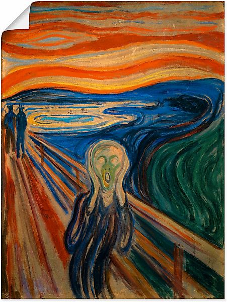 Artland Wandbild "Der Schrei. 1893" Mann 1 Stk. tlg. als Alubild, Leinwandb günstig online kaufen