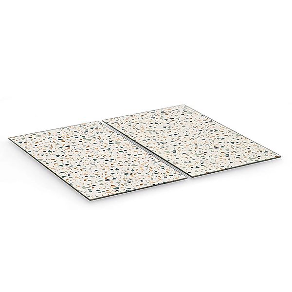 Zeller Herdabdeck-/Schneideplatten-Set Terrazzo 2-teilig Bunt günstig online kaufen