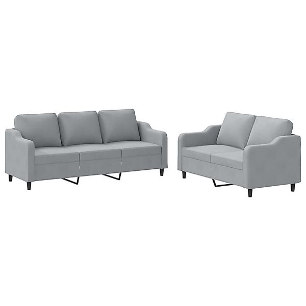 vidaXL Sofa 2-tlg. Sofagarnitur mit Kissen günstig online kaufen