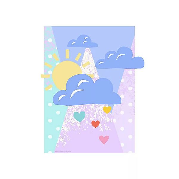 KOMAR Wandbild - Winnie Pooh Clouds - Größe: 50 x 70 cm mehrfarbig Gr. one günstig online kaufen