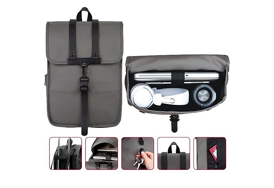 Hama Laptoptasche Notebook-Rucksack Tasche mit Tablet-Fach Grau, Business B günstig online kaufen