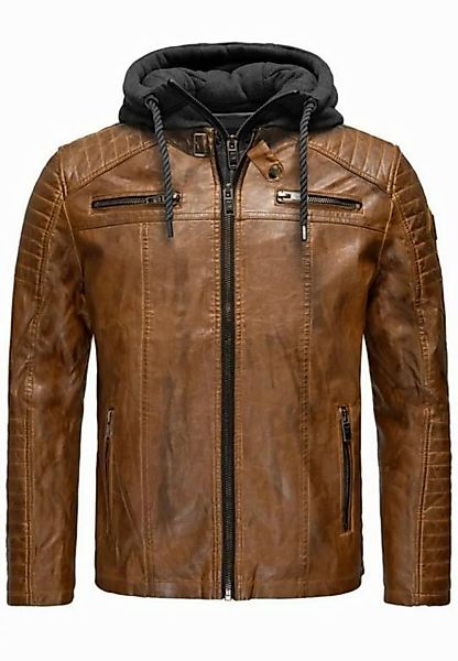 RedBridge Lederimitatjacke Kunstleder Bikerjacke mit Sweat-Kapuze Two in On günstig online kaufen