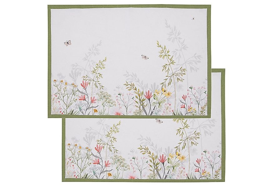 Clayre & Eef Platzset Wildflower Fields, (Set, 2-St., 2-teilig), Tischsets günstig online kaufen
