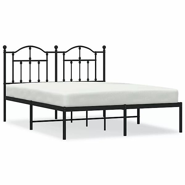 vidaXL Bettgestell mit Kopfteil Metall Schwarz 140x200 cm Modell 71846313 günstig online kaufen