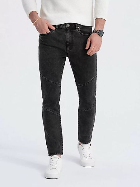 OMBRE Slim-fit-Jeans Jeanshose für Herren mit Nähten an den Knien günstig online kaufen