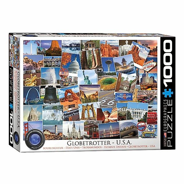 EUROGRAPHICS Puzzle Globetrotter USA, 1000 Puzzleteile günstig online kaufen
