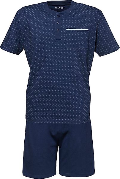 REDBEST Pyjama Herren-Shorty Single-Jersey gemustert günstig online kaufen